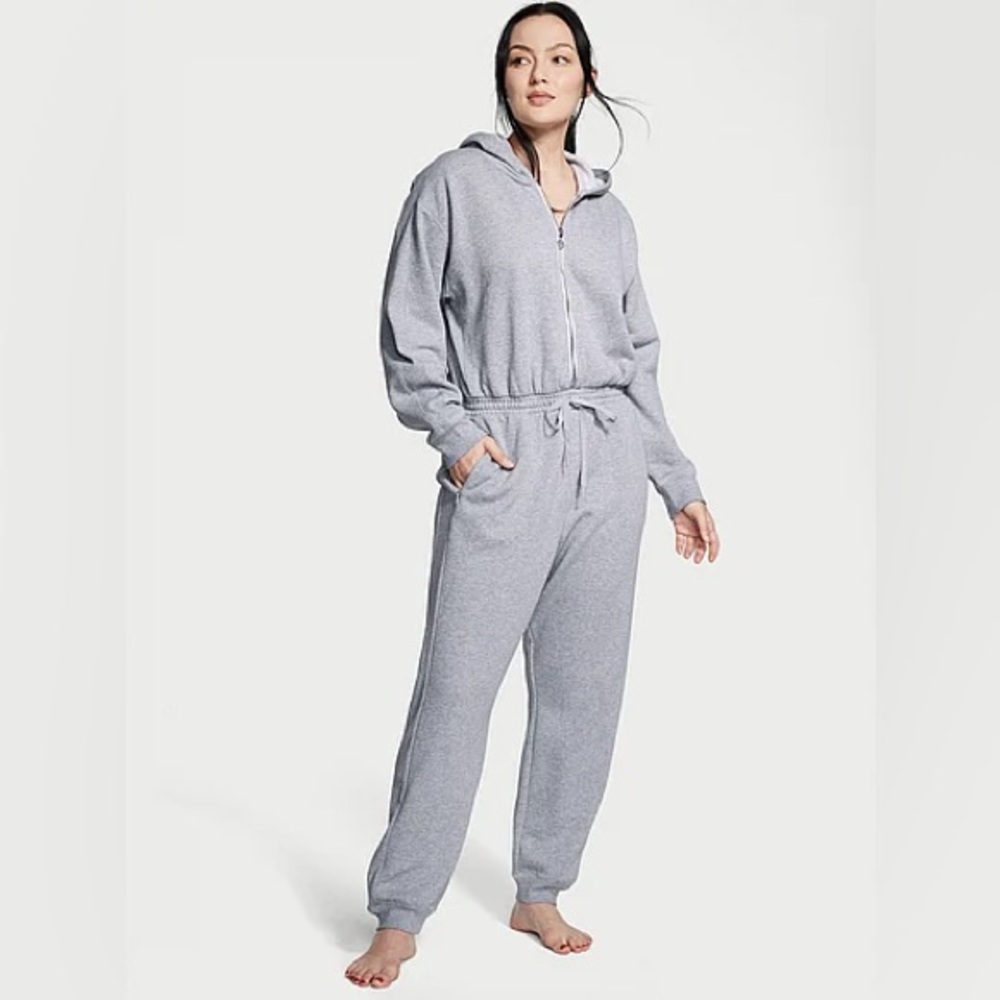 NWT Victoria’s Secret Cotton Hooded Jumpsuit Size S